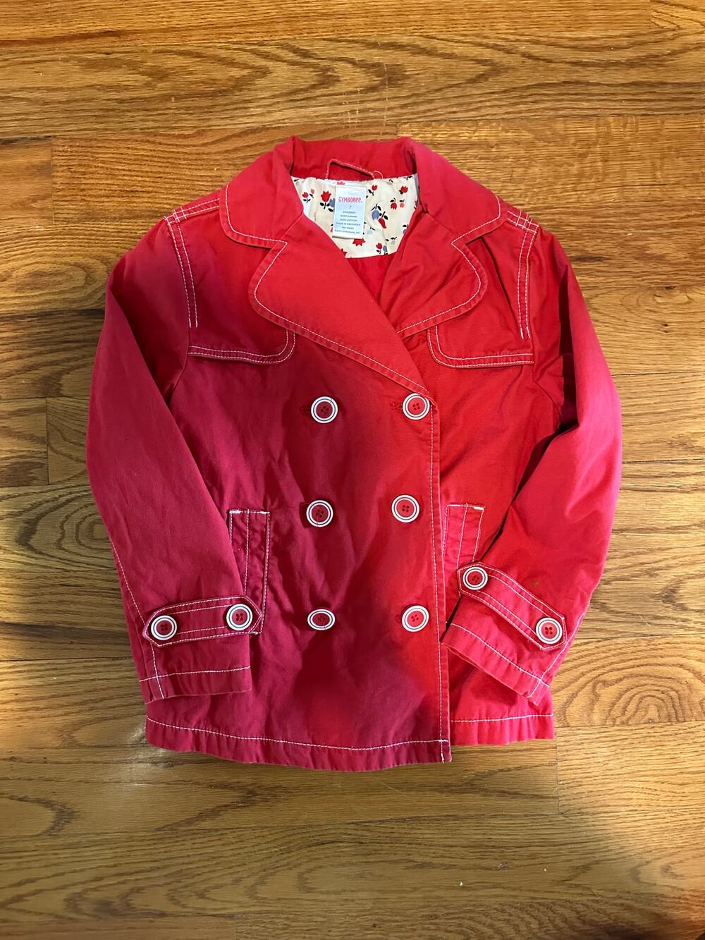 Girls Red Gymboree size 7 peacoat style jacket